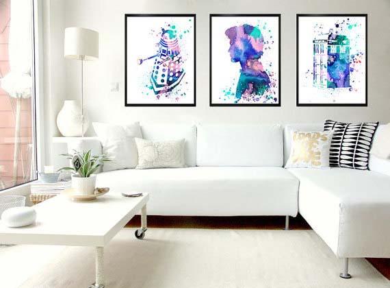 570x420 The Doctor Who Watercolor Painting Poster Set Gadgetsin