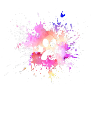 190x228 Paw Print Watercolor Splash Artistic Dog Cat By 7064monarchy