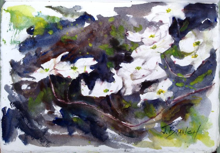 750x523 Dogwood Flowers Watercolor Painting Tutorial
