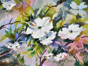 300x226 Dogwood Flower Paintings Fine Art America