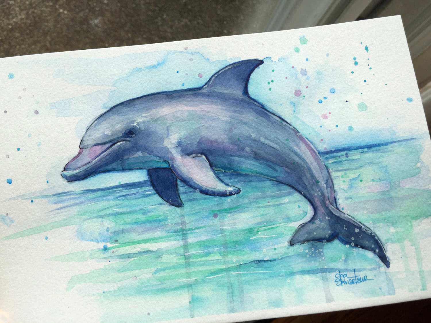 The best free Dolphin watercolor images. Download from 134 free ...