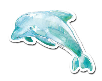 340x270 Watercolor Dolphin Etsy