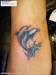 236x314 Watercolor Tattoo Dolphin