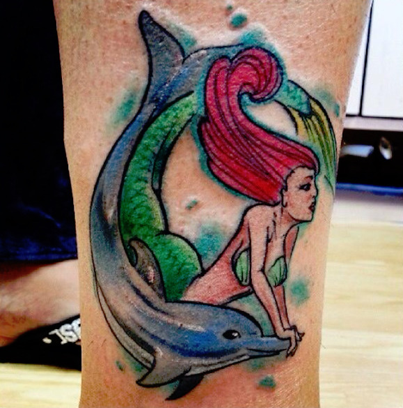 579x585 59 Breathtaking Little Mermaid Inspired Tattoos