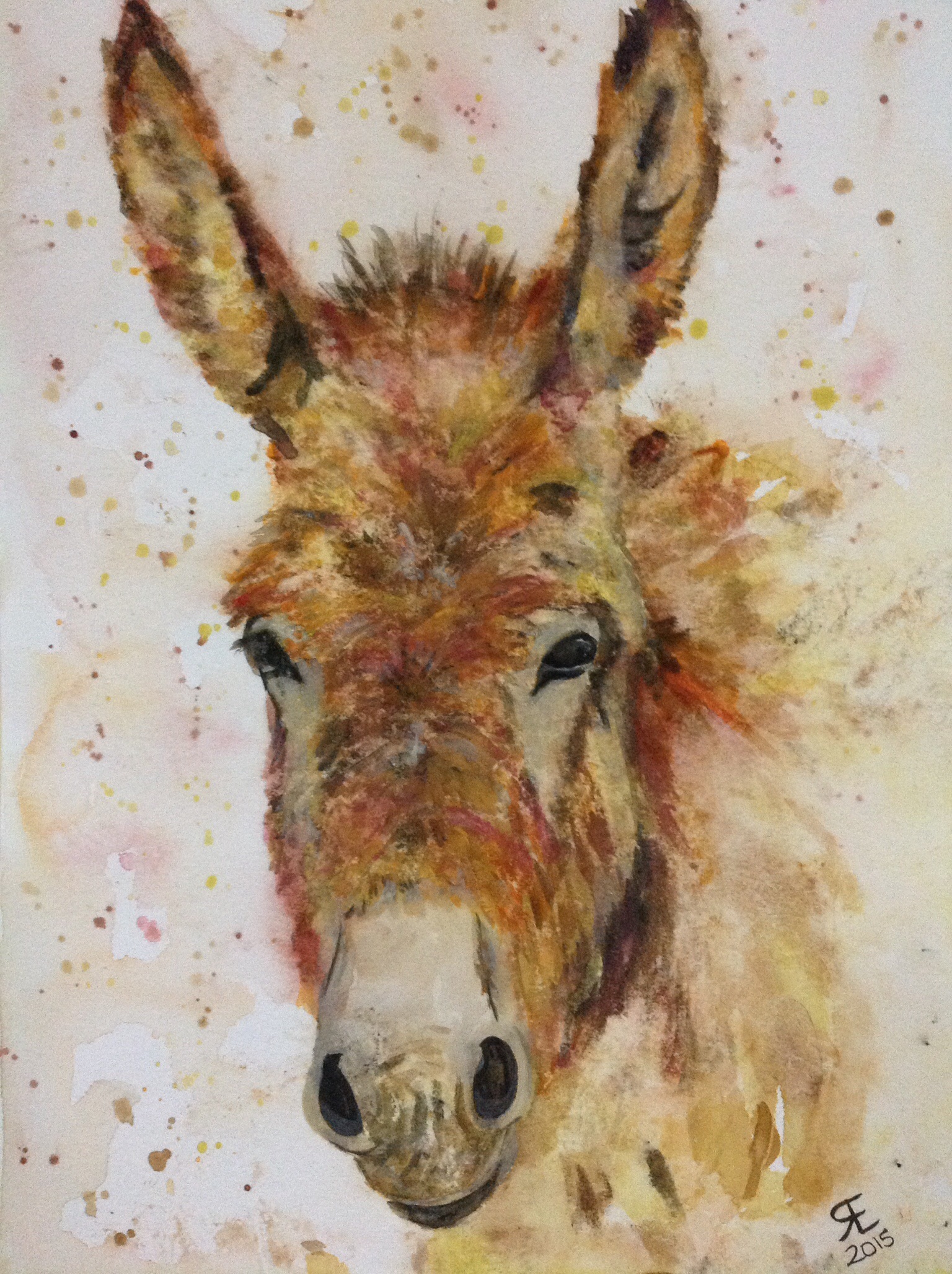 1536x2056 Donkey Watercolour Rebeccaevans Create