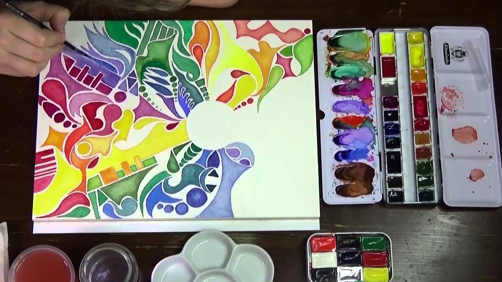 1920x1080 Speed Painting Just Doodle Watercolor