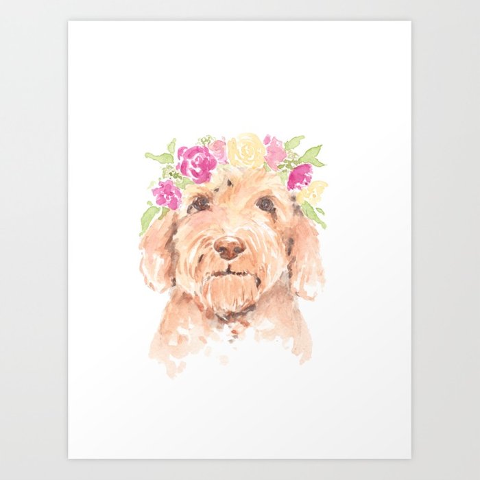 700x700 Golden Doodle Watercolor Art Print By Imagodeinurserydecor Society6