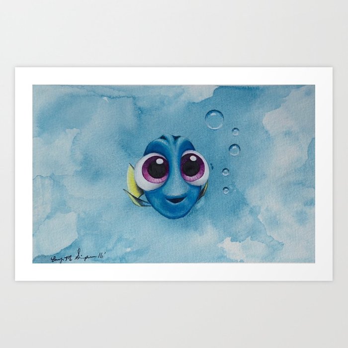 700x700 Finding Dory Watercolor Painting Art Print By Corysimpsonart