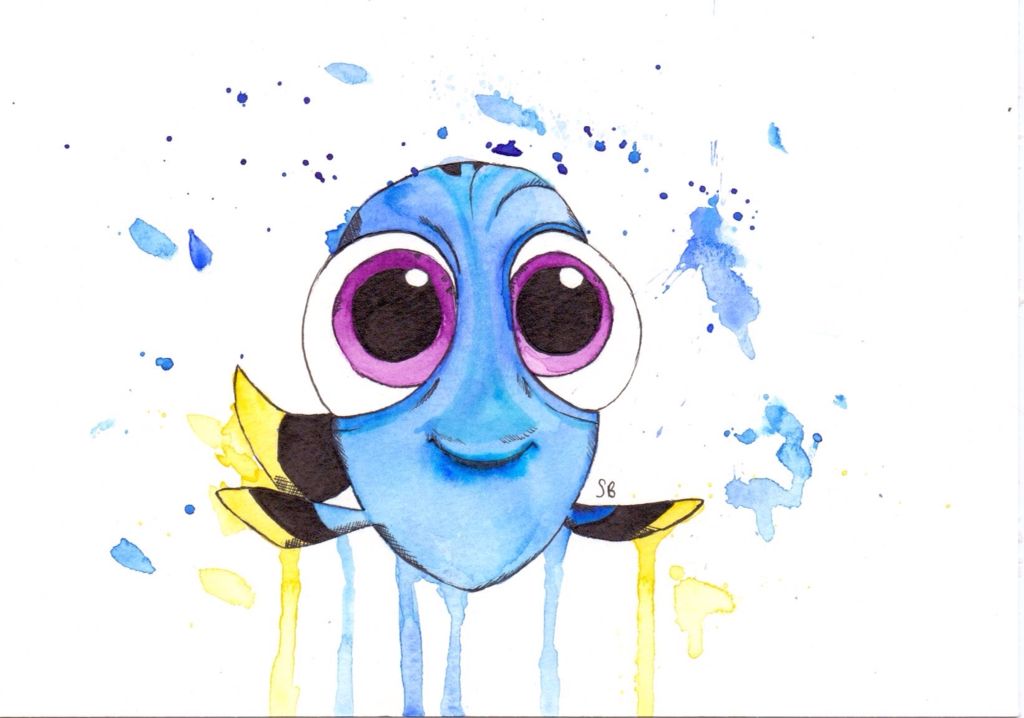 1024x718 Baby Dory Watercolour Arty Farty Watercolor And