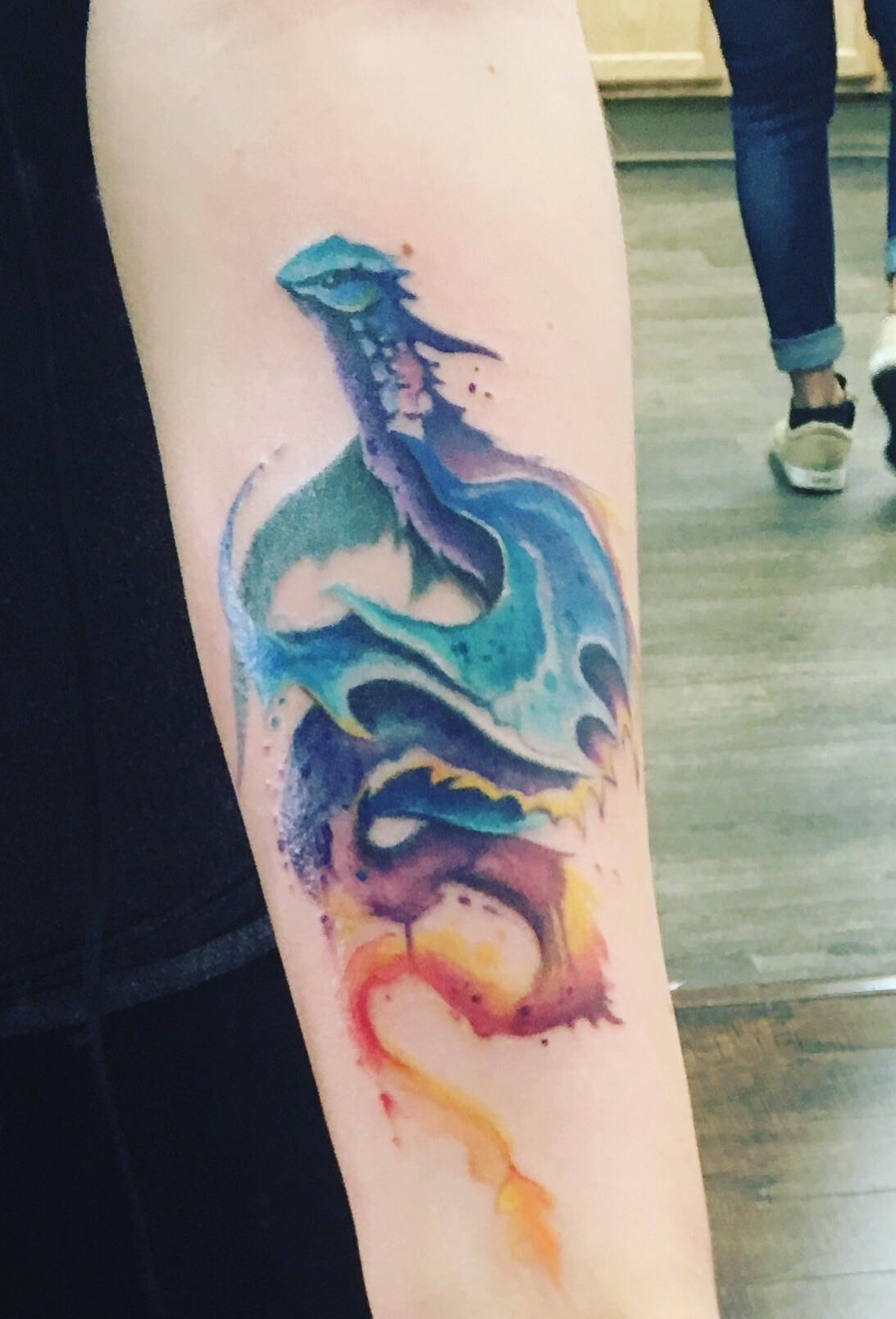 1093x1608 Watercolour Style Dragon Done By Lud