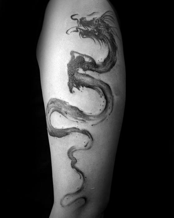 561x700 60 Simple Dragon Tattoos For Men