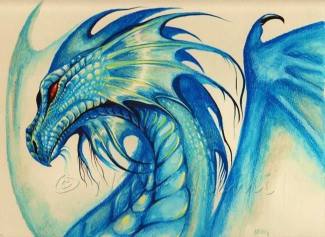 650x474 Dragon Watercolor Paintings Dragons In 2018