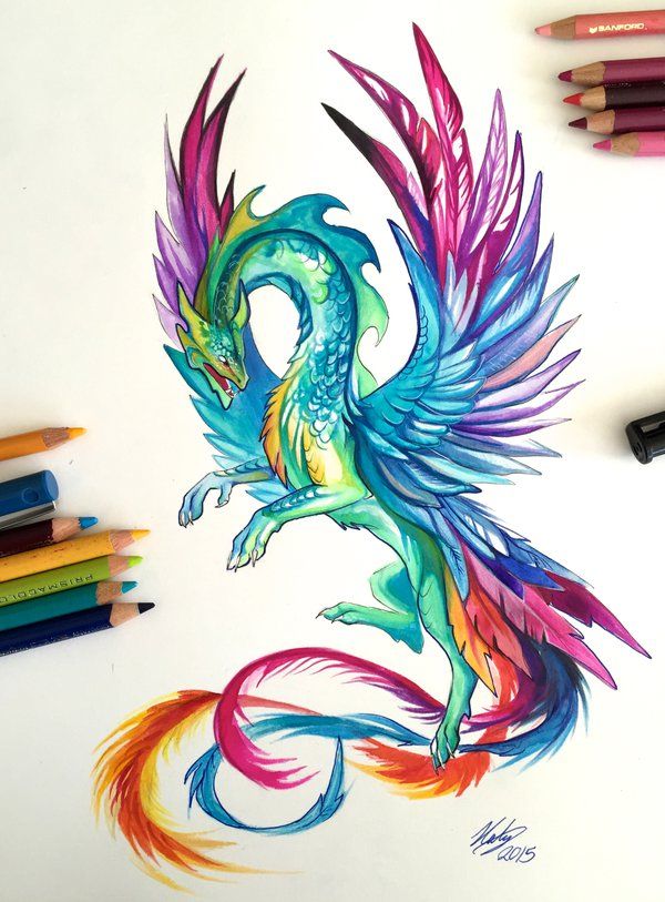 600x813 Fantasy Watercolor Paintings And Colored Pencils Drawings In 2018