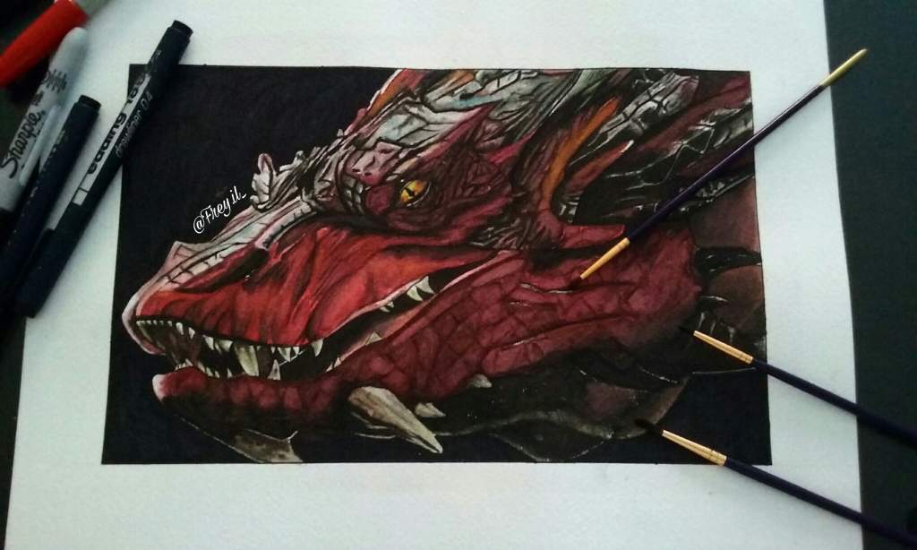 1024x614 Smaug Dragon Watercolor Art Amino