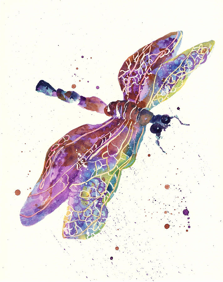 712x900 Dragonfly Drama Painting By Alison Fennell