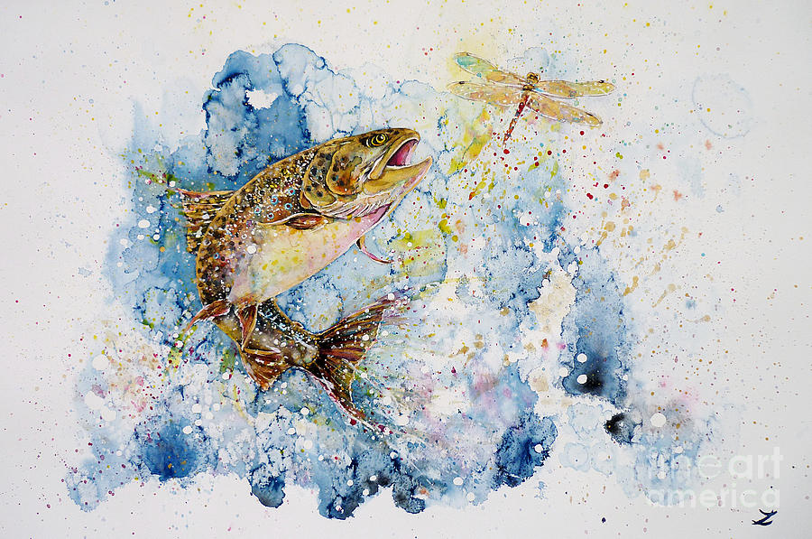 900x597 Dragonfly Hunter Painting By Zaira Dzhaubaeva