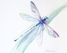 214x170 Japanese Dragonfly Paintings Watercolor
