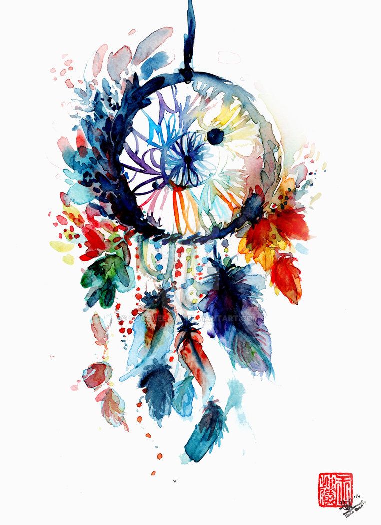 762x1048 Watercolor Dreamcatcher By Cocobeeart