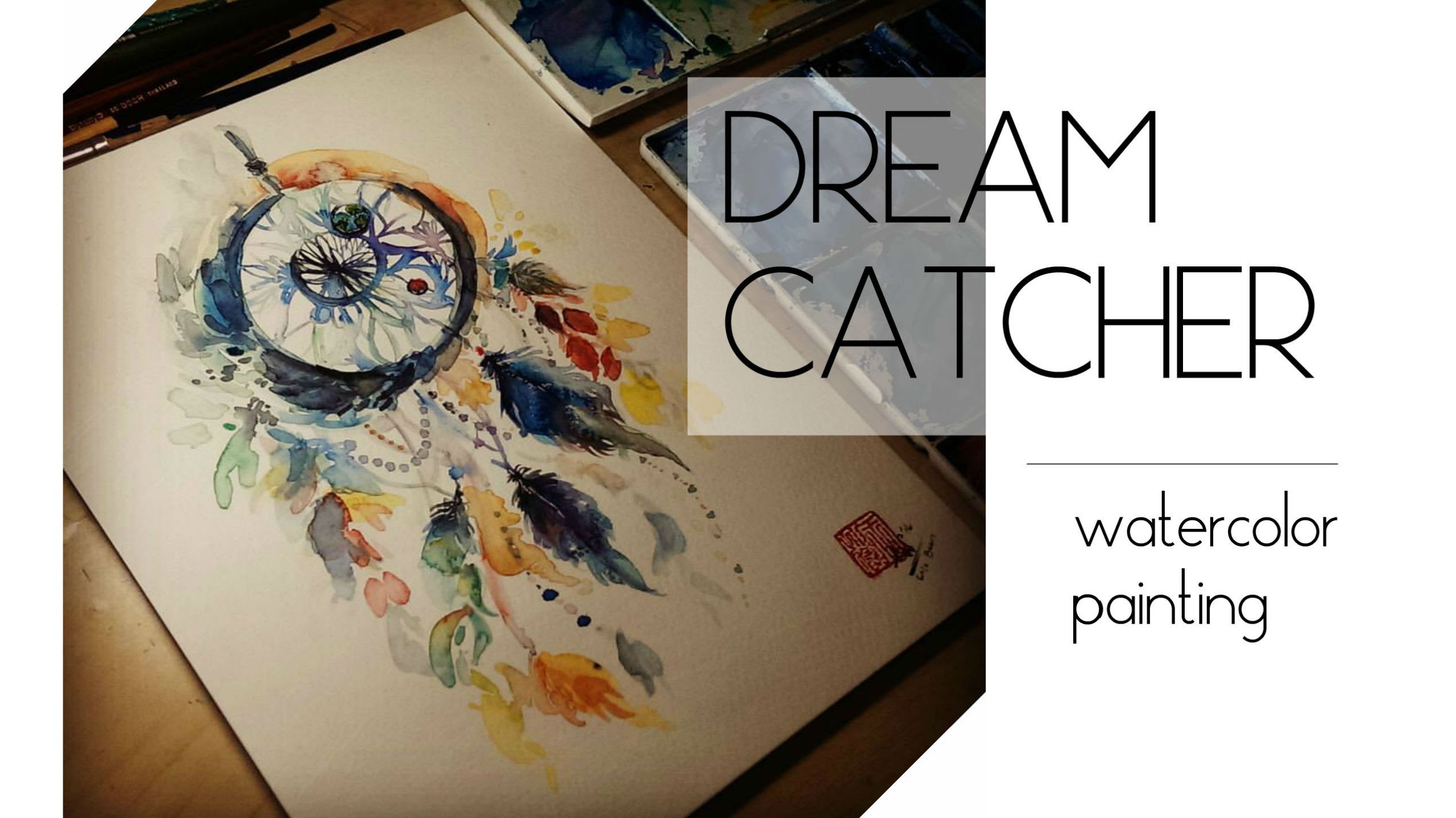 2560x1440 Painting A Dreamcatcher With Watercolor