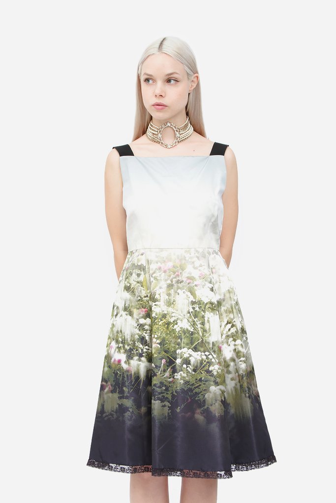 683x1024 Taffeta Watercolor Dress With Tags Gift Of Garb