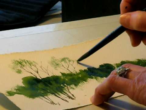 480x360 Watercolor Dry Brush Technique