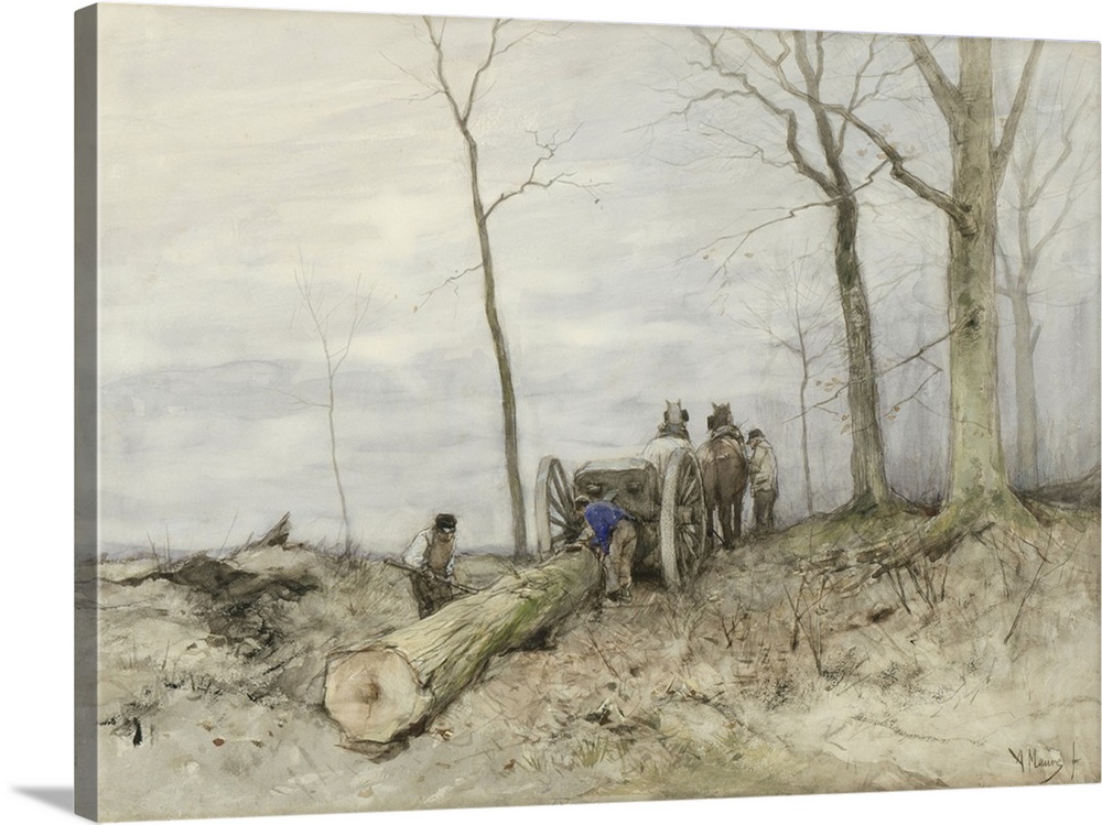 1000x749 The Malllejan, C. 1860 80. Dutch Watercolor Painting Wall Art