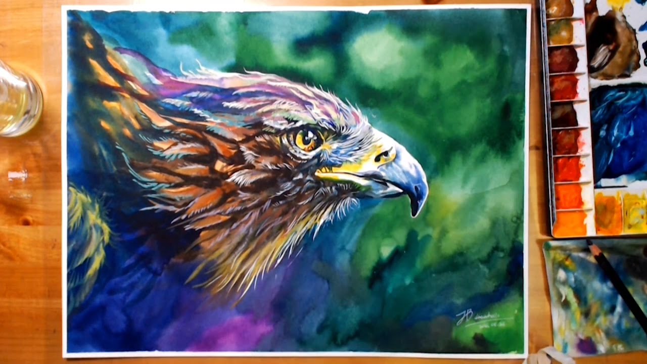 1280x720 How To Draw Colorful Eagle
