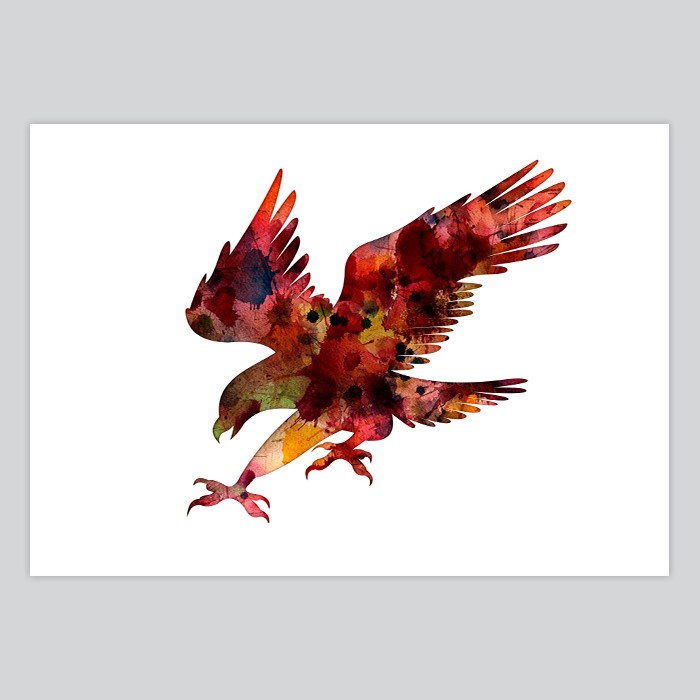 700x700 Watercolor Print Eagle