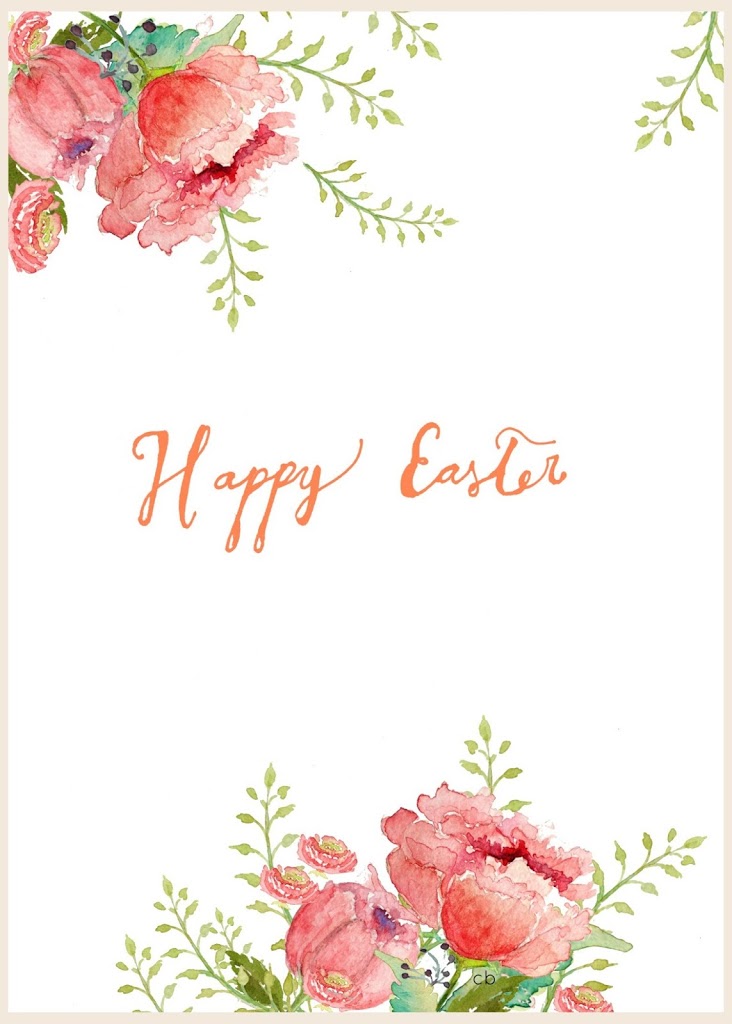 732x1024 Free Watercolor Easter Printable