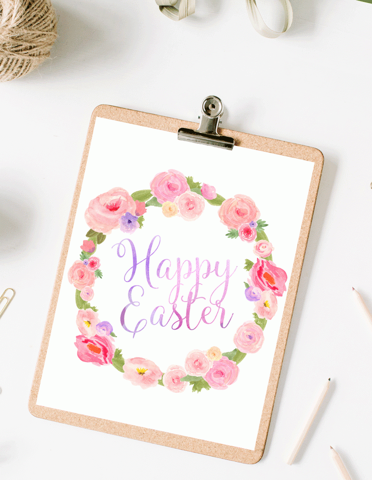 750x968 Spring And Easter Watercolor Printables To Decorate Your Home
