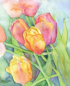 Easter Watercolor Paintings