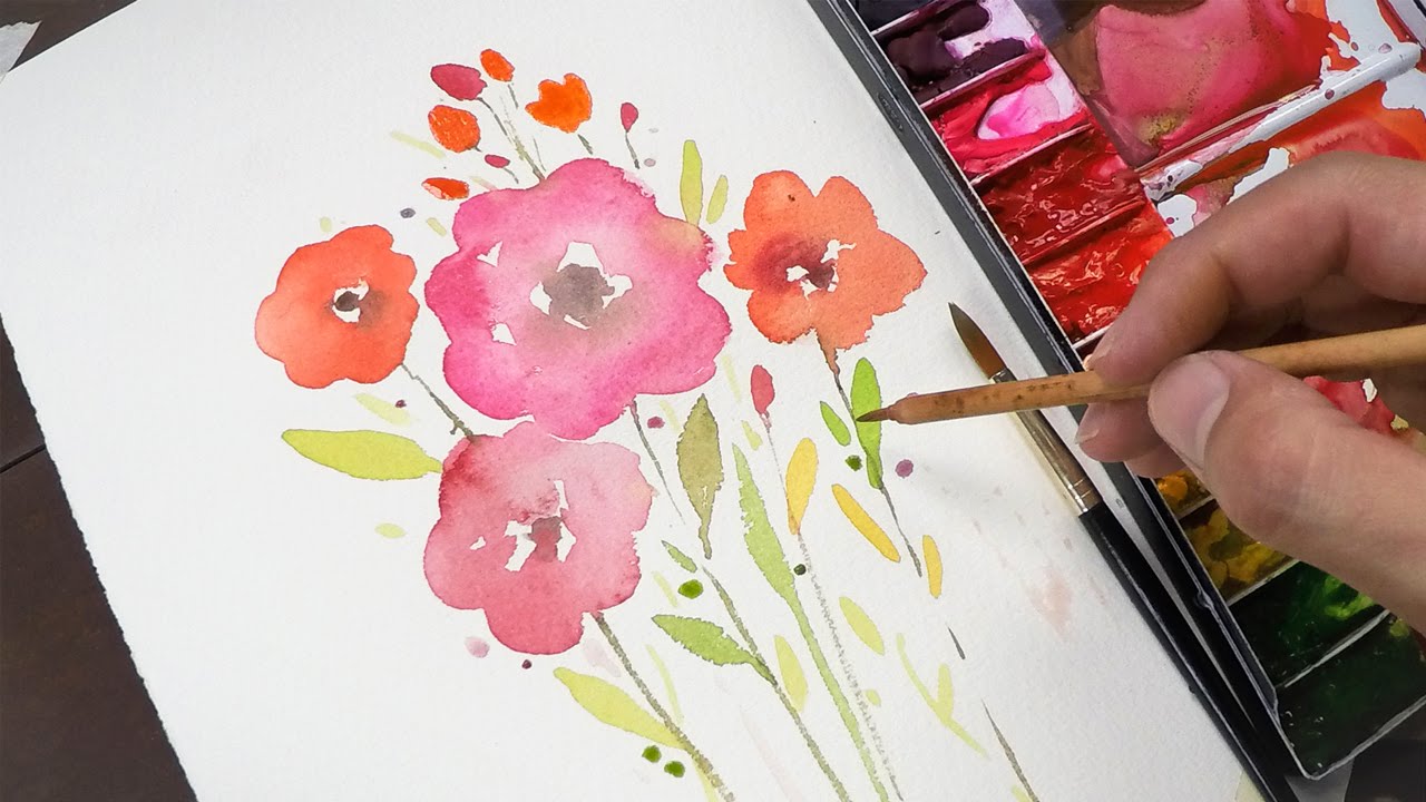 1280x720 Watercolor Painting For Beginners (Simple And Easy)