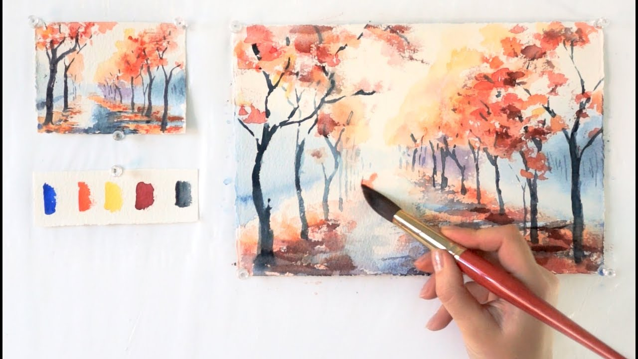 1280x720 Easy Watercolor Paintings For Beginners Step By Step Watercolor