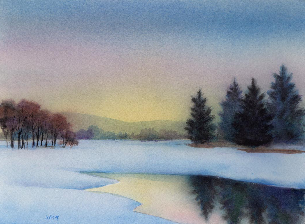 1050x772 Easy Watercolor Paintings Of Landscapes Easy Watercolor Landscape