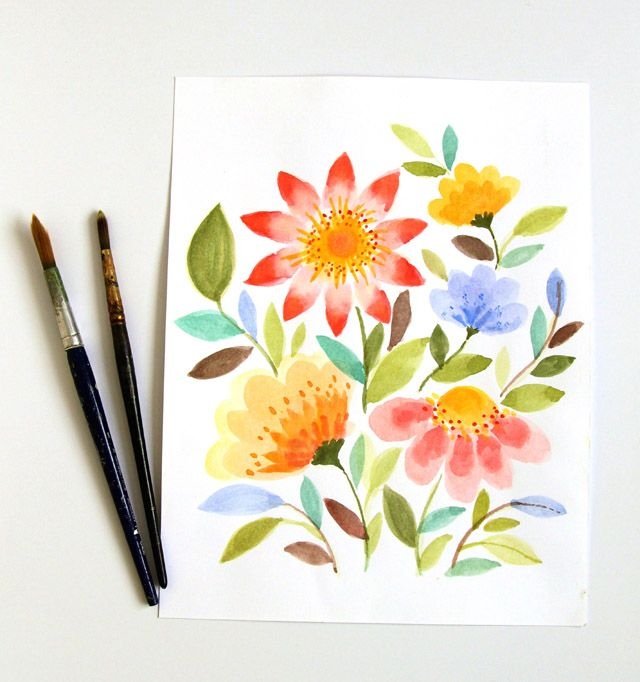 640x682 Simple Flower Paintings Ideas Best Of Best 25 Easy Watercolor