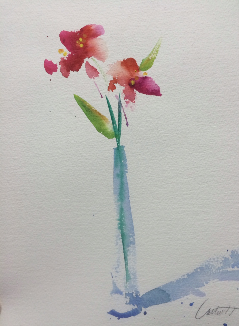 938x1280 Simple Flowers Watercolor Painting
