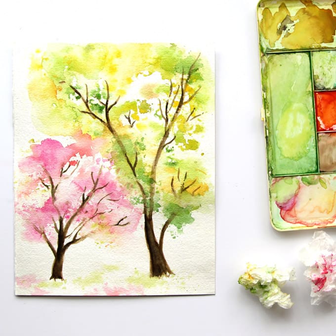 680x679 Paint Watercolor Flowers In 15 Minutes