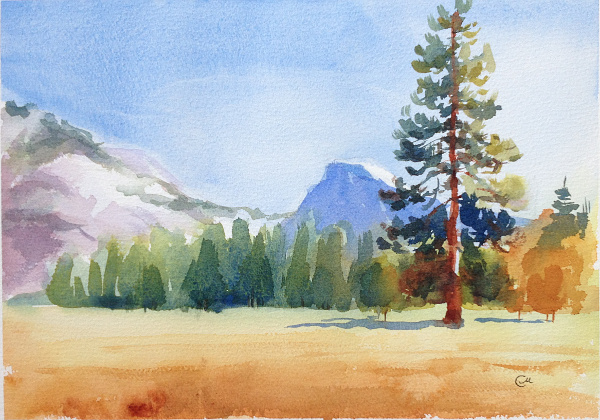 600x420 Watercolor Landscape Painting 5 Step Tutorial
