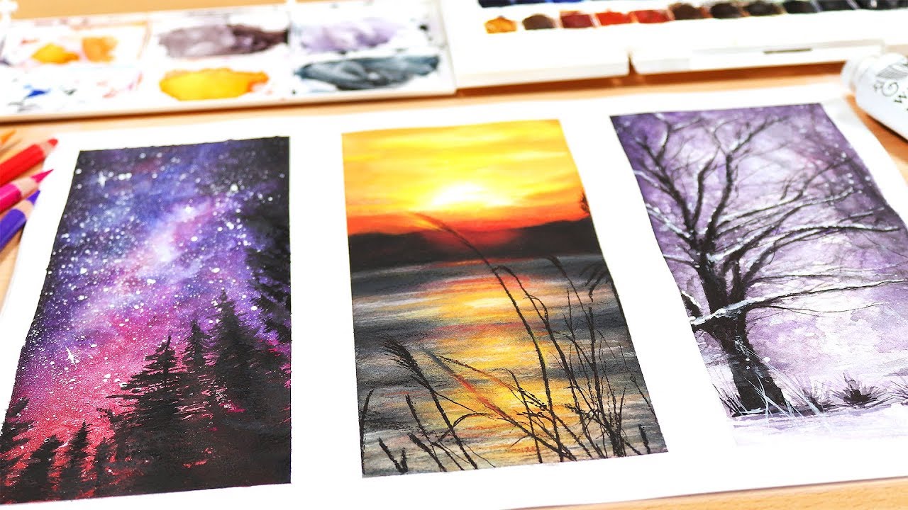 1280x720 3 Easy Watercolor Paintings For Beginners