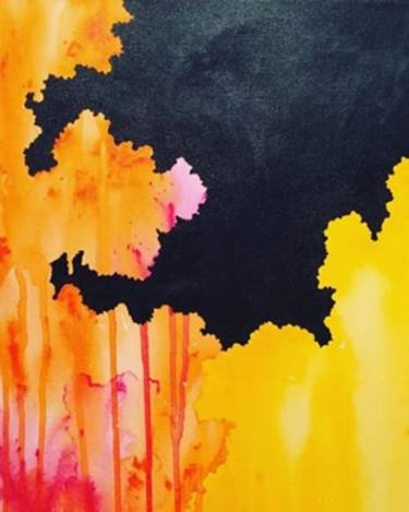 375x469 Saatchi Art Sun Eclipse Painting By Anita Kutsarova