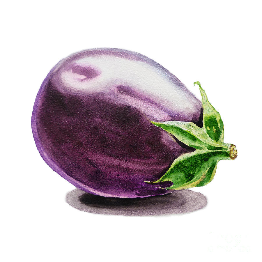 900x900 Eggplant Painting By Irina Sztukowski