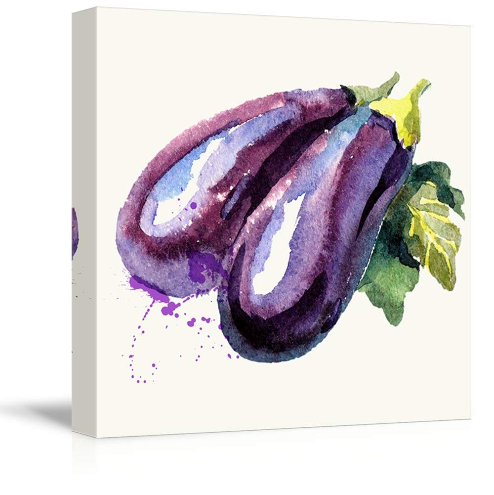 1000x1001 Square Eggplant Watercolor Fruits Watercolor Art And Illustrations