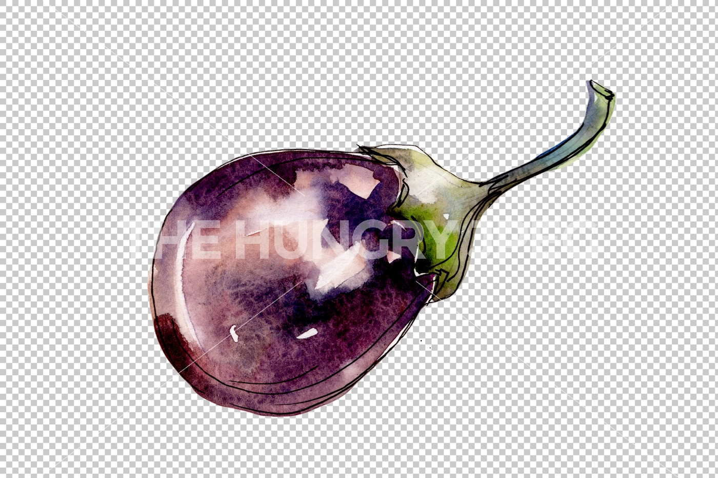 1400x933 Watercolor Purple Eggplant Vegetable Png Set By Mystocks