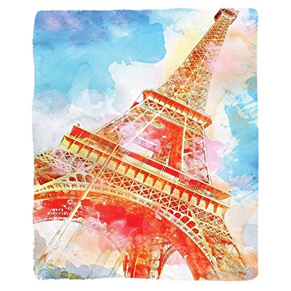 Eiffel Tower Watercolor Painting