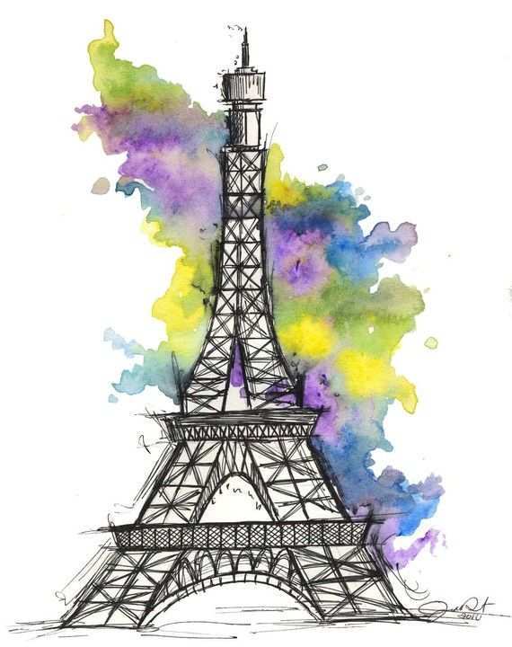 570x720 Watercolor Painting Classes Near Me Beautiful Best 25 Eiffel Tower