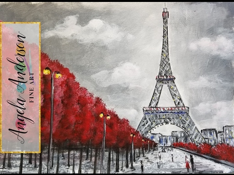 480x360 Easy Eiffel Tower Acrylic Painting Impressionist Beginner Paris