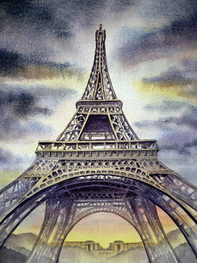 675x900 Eiffel Tower Painting By Irina Sztukowski