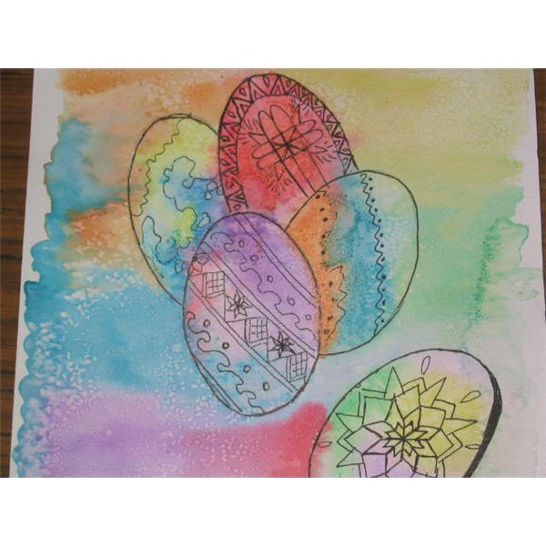 600x600 Watercolor Painting Techniques For An Easter Egg Art Project