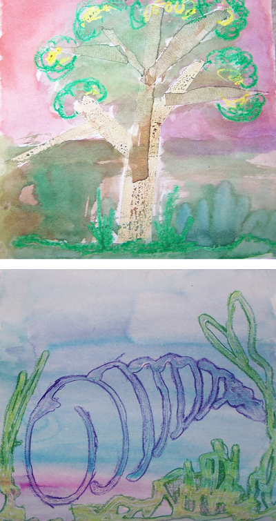 400x755 Watercolor Resist Art With Writing Lesson For Students School