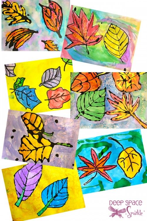 500x750 Watercolor Leaves An Art Project For Elementary Schoolers Third